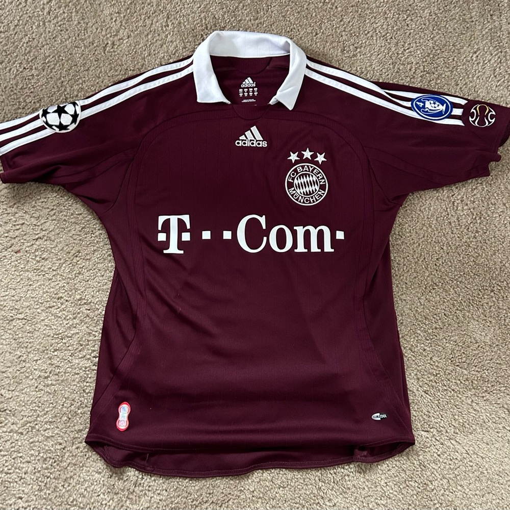 2006 Adidas FC Bayern Munich Maroon Soccer Jersey